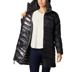 Women's Autumn Park Down Hooded Mid Jacket Black