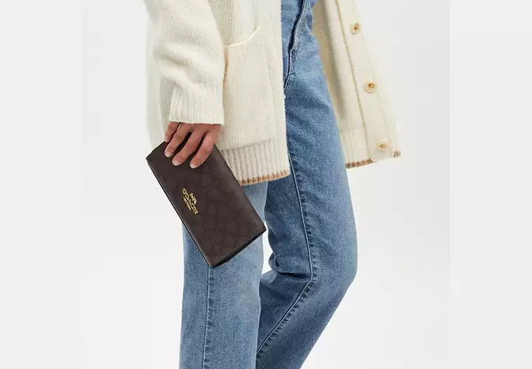 Flap Clutch Crossbody In Signature Canvas