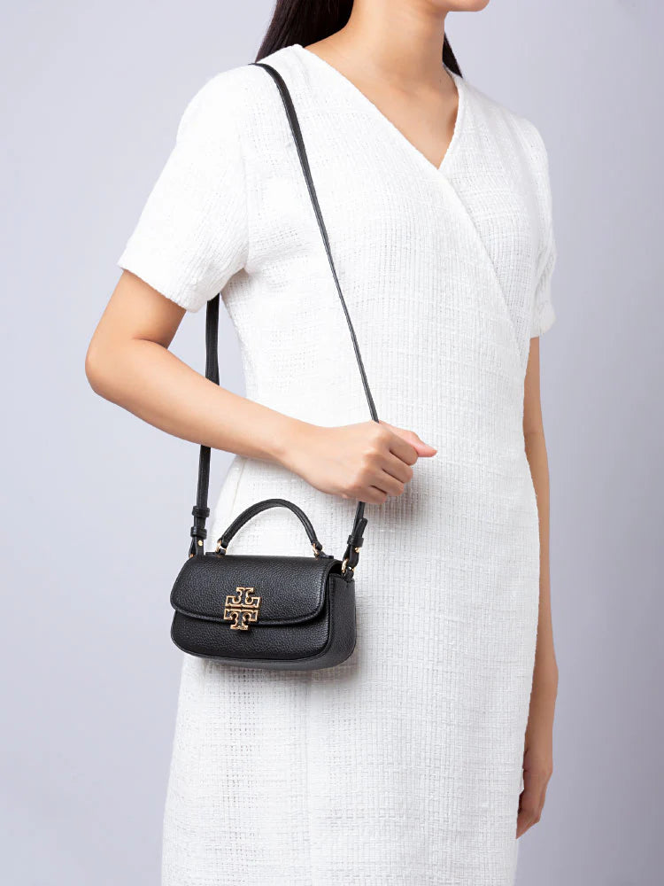 Tory Burch Britten Mini Top Handle Black Kadın Deri Çanta