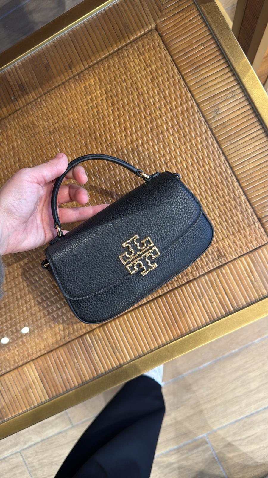 Tory Burch Britten Mini Top Handle Black Kadın Deri Çanta