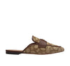 Women's Samie Slide In Signature Jacquard Khaki/Dark Saddle