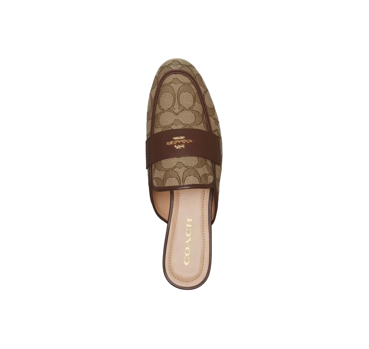 Women's Samie Slide In Signature Jacquard Khaki/Dark Saddle