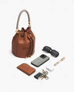 MARC JACOBS The Leather Bucket Bag MEDIUM BLACK