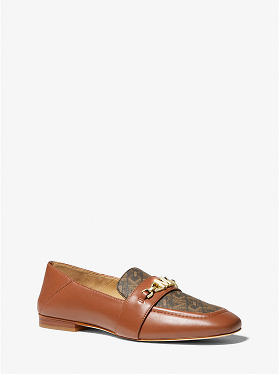 Tiffanie Deri ve Empire Signature Logo Loafer