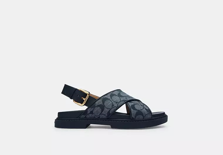 Fraser Sandal In Signature Chambray