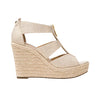 Women's Damita Linen Wedge Pale Gold